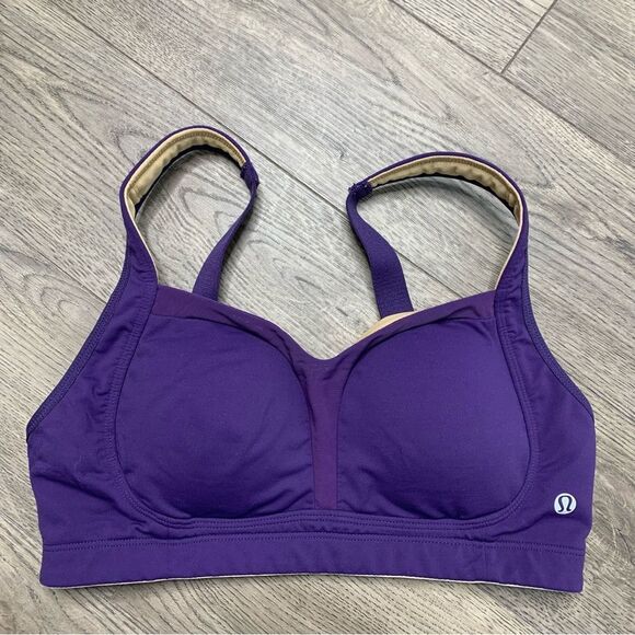 LuLuLemon Ta Ta Tamer Purple Sports Bra Size 32D - Picture 1 of 5